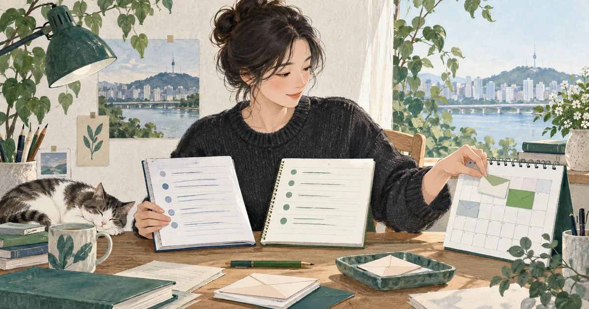 예상 입금 노트와 실제 입금 노트를 대조하는 사람