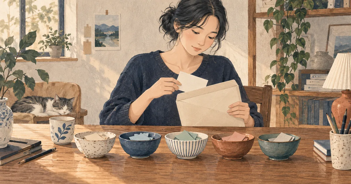 입금액의 용도를 나누는 다섯 개의 작은 그릇